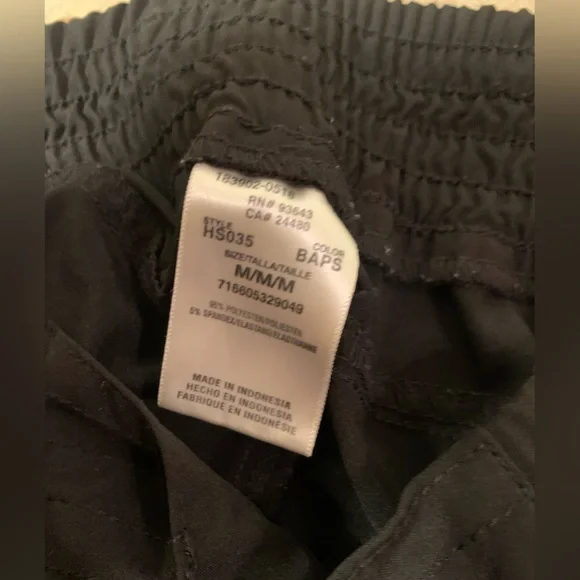 🖤 Heart Soul Women’s Black Scrub Cargo Pants Straight Leg Gold Heart Size Medium - Picture 12 of 14